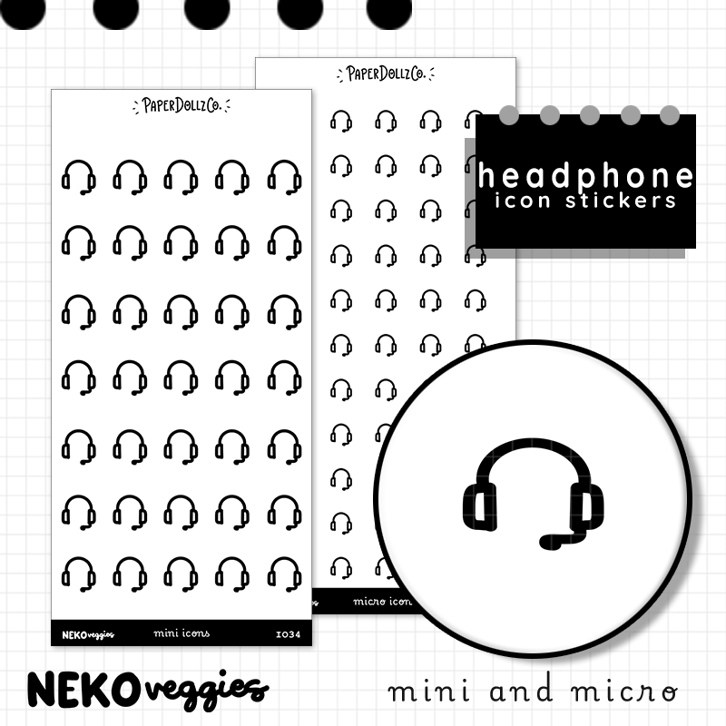 Headphone | PaperDollzCo | Icon Sticker | i034