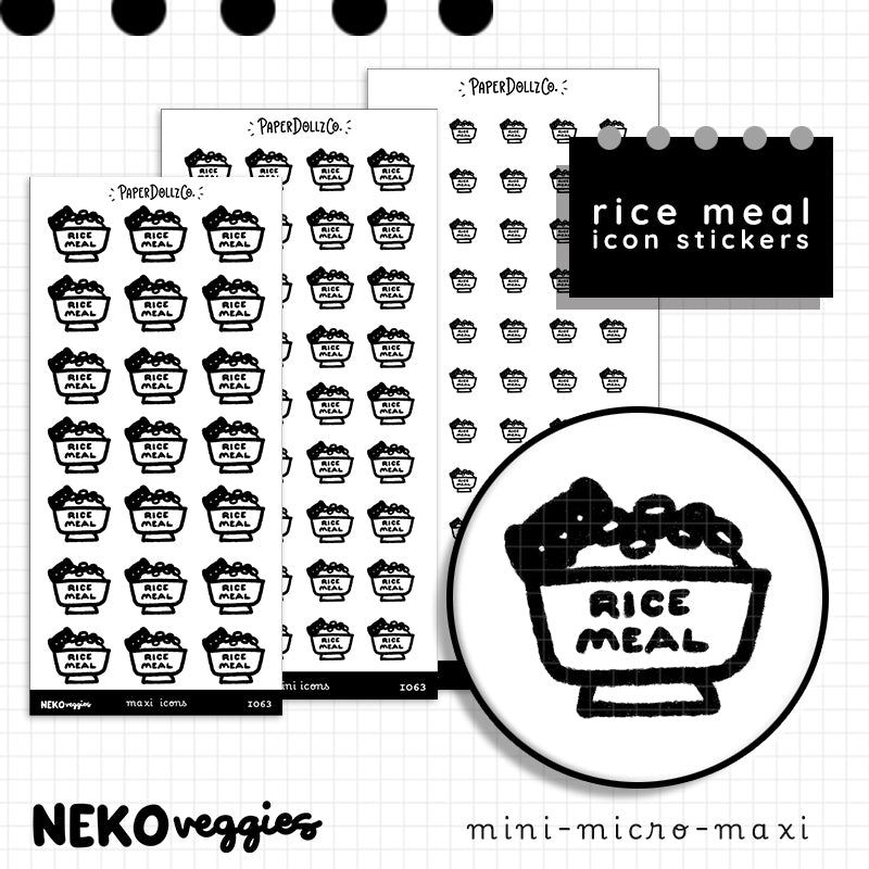 Rice Meal | Food Planner Sticker | Icon | i063