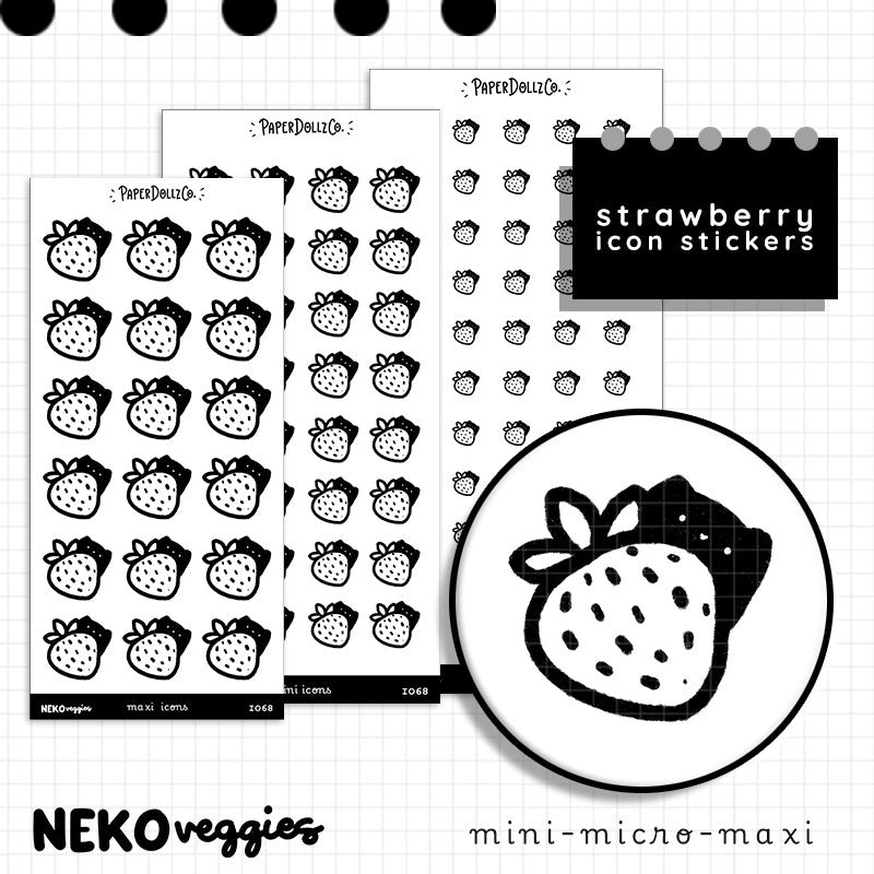 Strawberry | Food Planner Sticker | Icon | i068