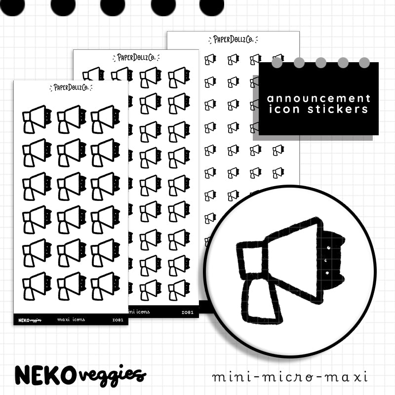 Announcement | Food Planner Sticker | Icon | i081