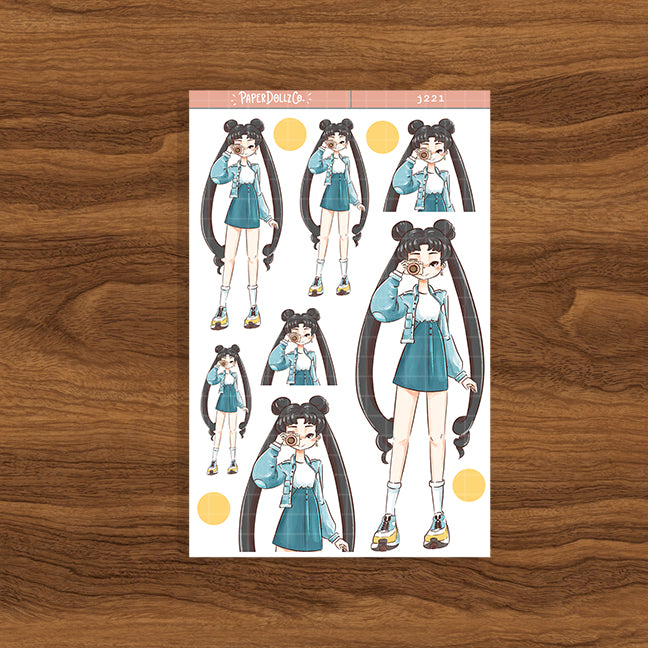 Denim Spring Fashion PaperDollzCo Planner Sticker | J221