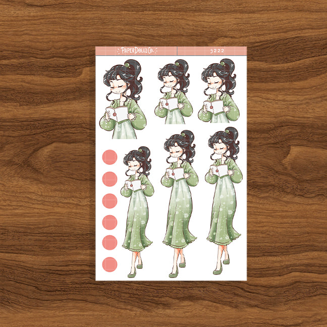 Floral Spring Fashion PaperdDollzCo Planner Sticker | J222