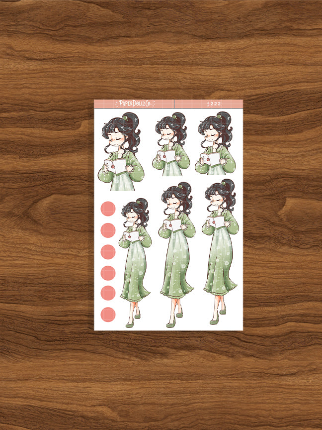 Floral Spring Fashion PaperdDollzCo Planner Sticker | J222