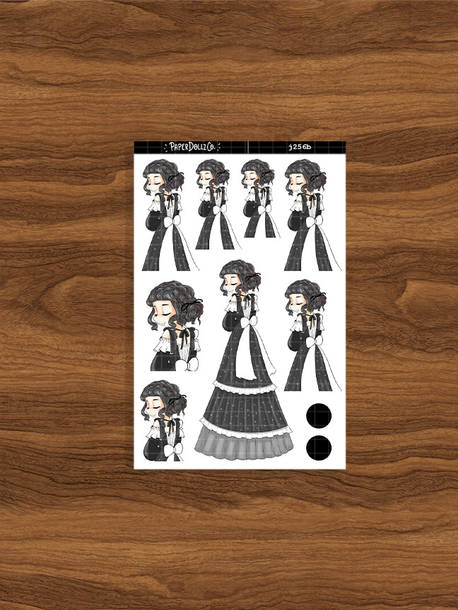 Mysterious Gothicness PaperDollzCo Planner Stickers | J256b