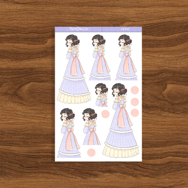 Lavender Tea Party PaperDollzCo Planner Stickers | J256