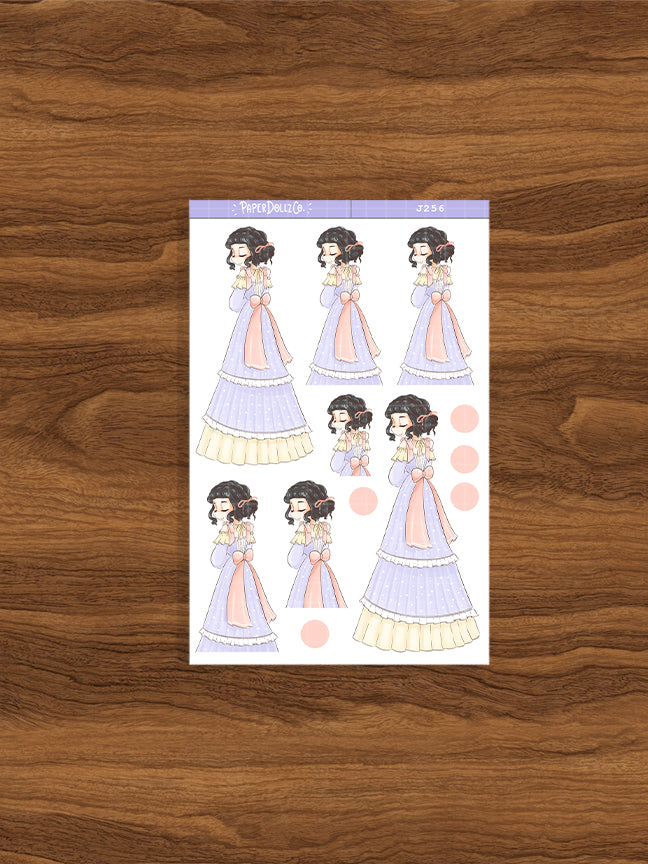 Lavender Tea Party PaperDollzCo Planner Stickers | J256