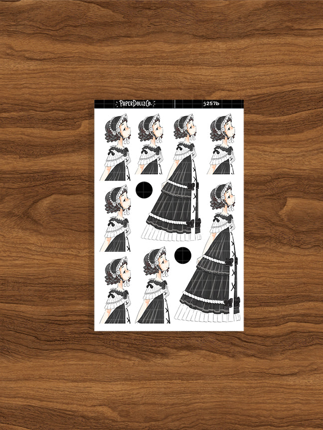 Uncanny Gothicness PaperDollzCo Planner Stickers | J257b