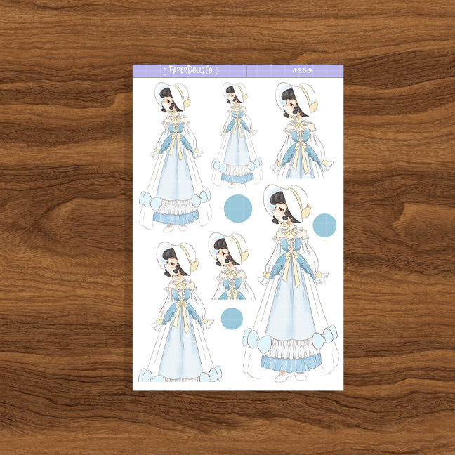Butterfly Pea Tea Party PaperDollzCo Planner Stickers | J259