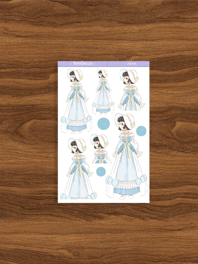 Butterfly Pea Tea Party PaperDollzCo Planner Stickers | J259