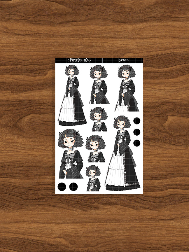 Horrific Gothicness PaperDollzCo Planner Stickers | J260b