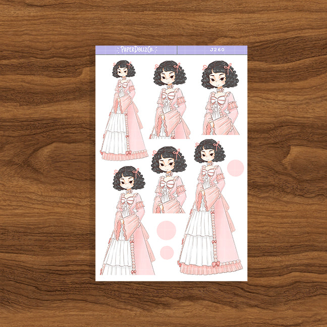 Rose Tea Party PaperDollzCo Planner Stickers | J260