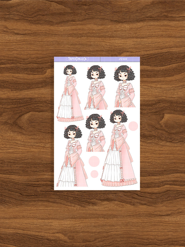 Rose Tea Party PaperDollzCo Planner Stickers | J260