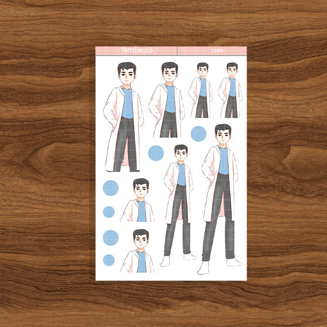 Professor PaperDollzCo Planner Stickers | J280