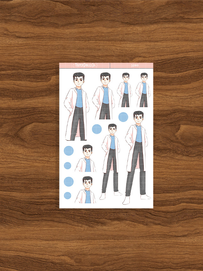 Professor PaperDollzCo Planner Stickers | J280