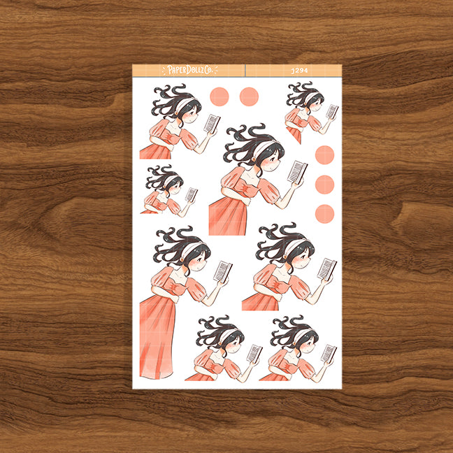 Tangerine PaperDollzCo Planner Stickers | J294
