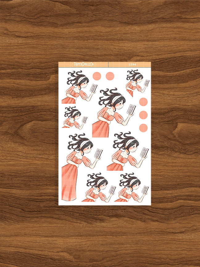 Tangerine PaperDollzCo Planner Stickers | J294