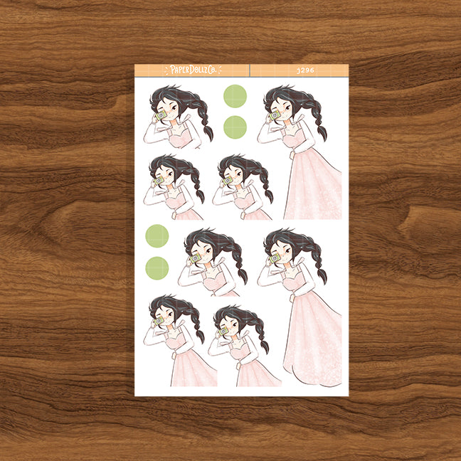 Blush PaperDollzCo Planner Stickers | J296