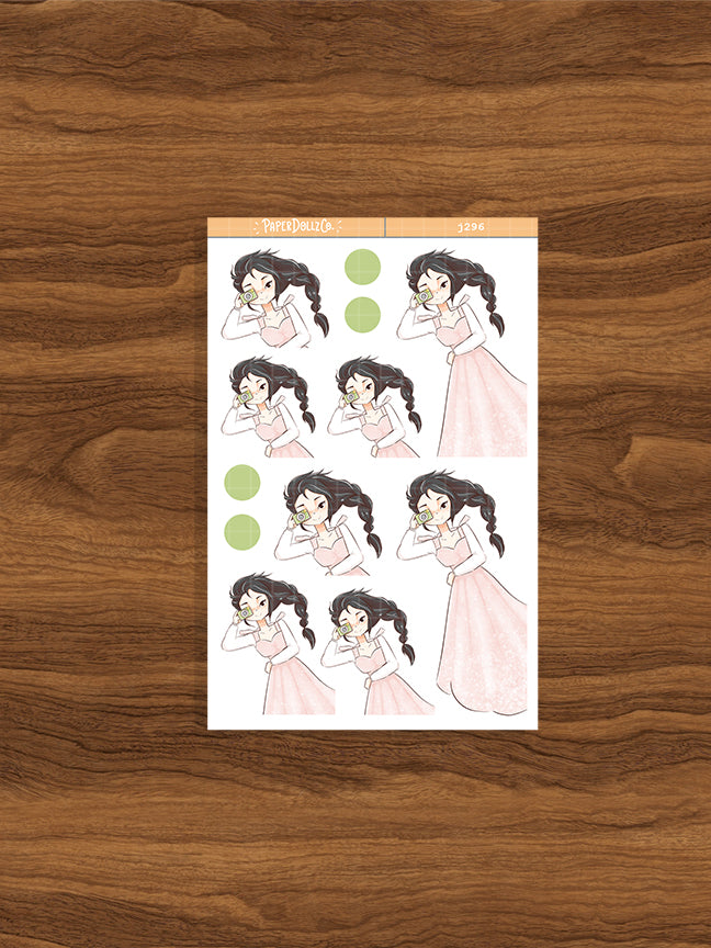 Blush PaperDollzCo Planner Stickers | J296