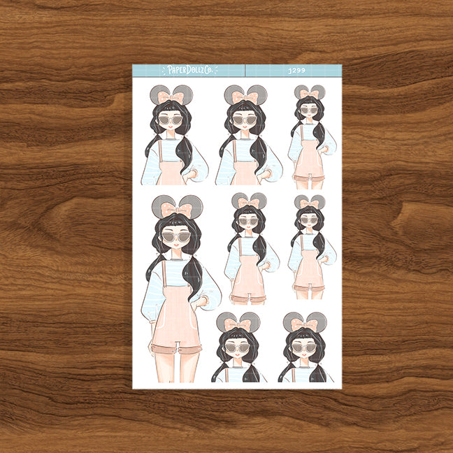 Swing Ride My Fair Ladies PaperDollzCo Planner Stickers | J299