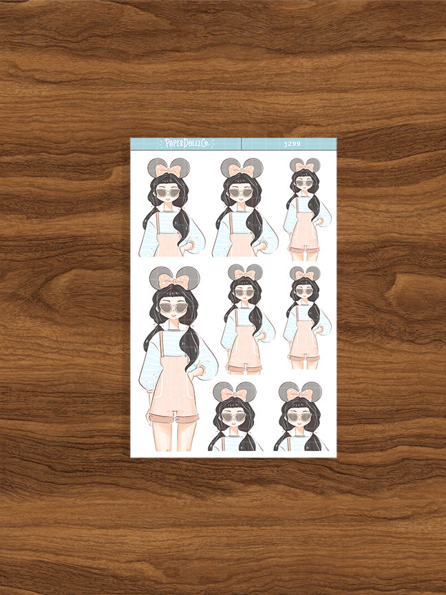 Swing Ride My Fair Ladies PaperDollzCo Planner Stickers | J299