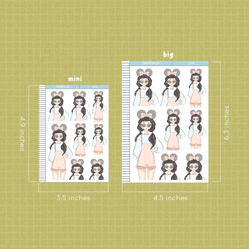 Swing Ride My Fair Ladies PaperDollzCo Planner Stickers | J299