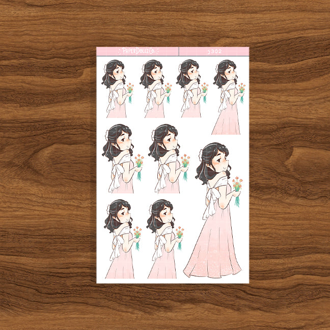 Secret Garden Shades of Pink PaperDollzCo Planner Stickers | J302