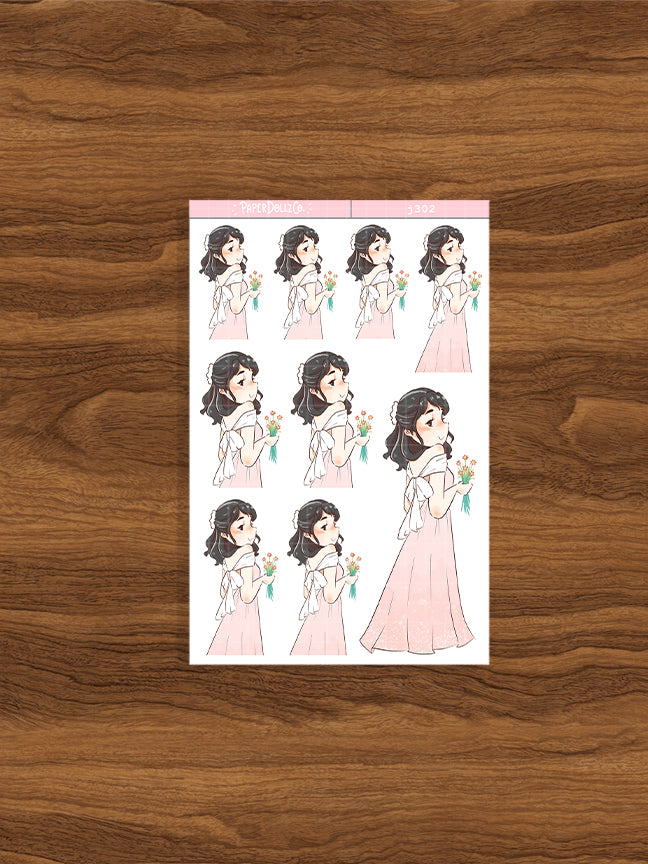 Secret Garden Shades of Pink PaperDollzCo Planner Stickers | J302