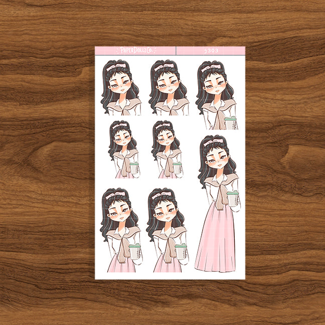Sweet Stems Shades of Pink PaperDollzCo Planner Stickers | J303