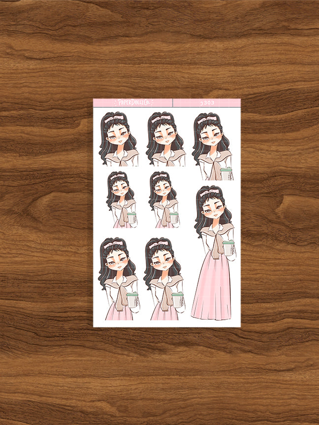 Sweet Stems Shades of Pink PaperDollzCo Planner Stickers | J303