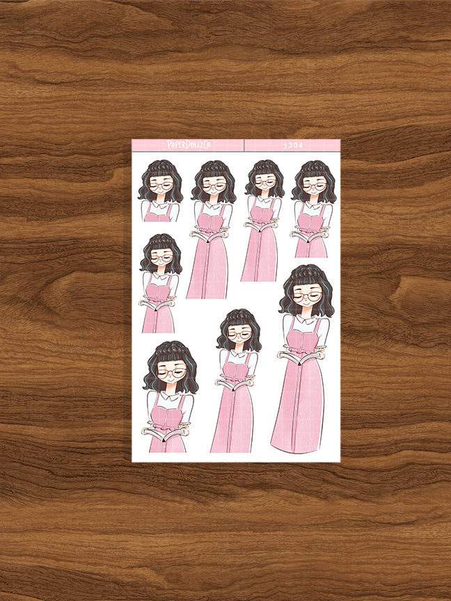 Blooms Shades of Pink PaperDollzCo Planner Stickers | J304