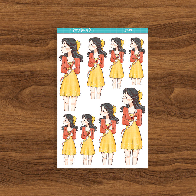Sun-sational Summer Princess Paperdollzco Planner Stickers | J307