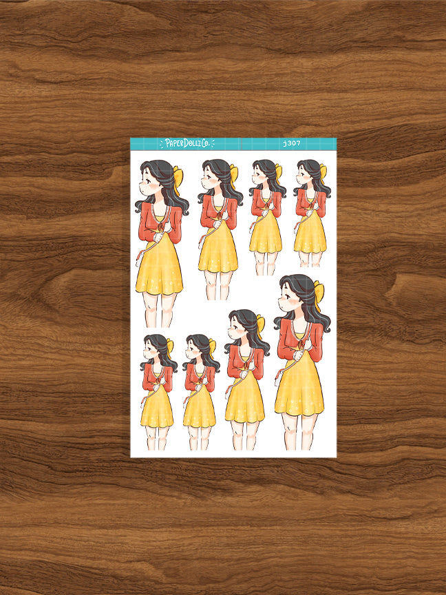 Sun-sational Summer Princess Paperdollzco Planner Stickers | J307
