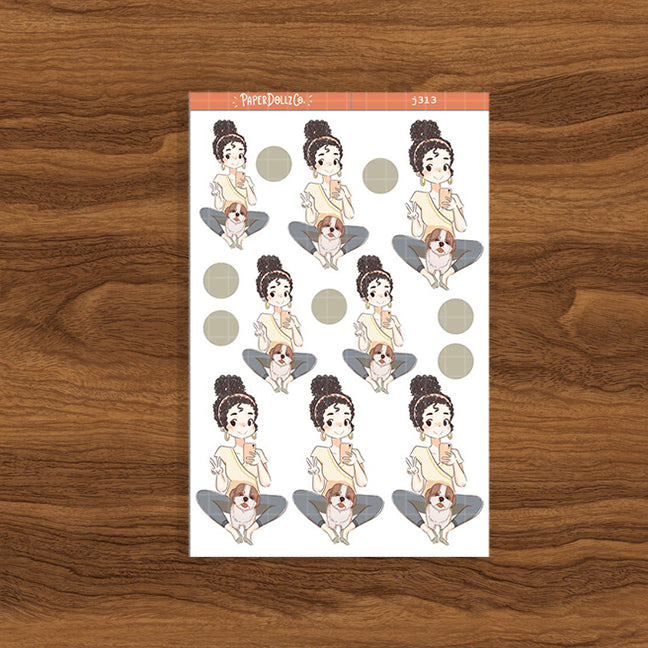 Shih Tzu Fur In Love Paperdollzco Planner Stickers | J313