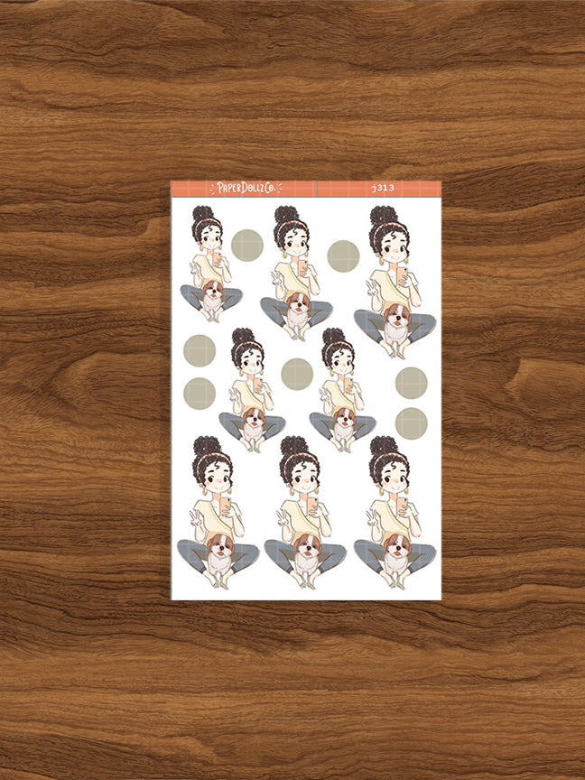 Shih Tzu Fur In Love Paperdollzco Planner Stickers | J313