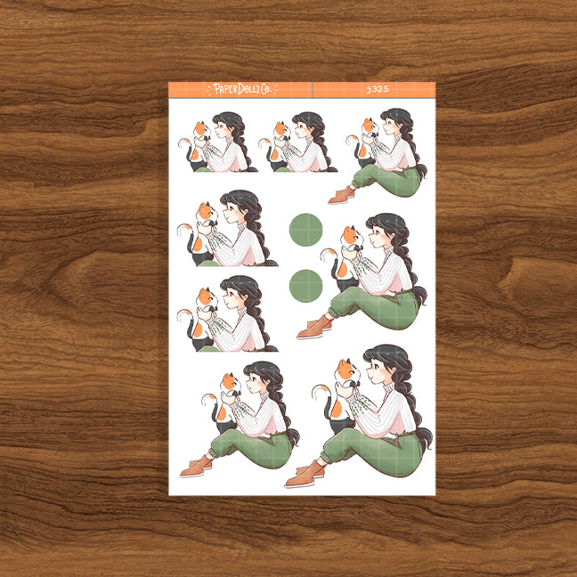 Calico Cat Autumn Purrfection Paperdollzco Planner Stickers | J325
