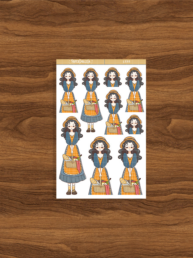 Picnic Cottage Core Paperdollzco Planner Stickers | J335
