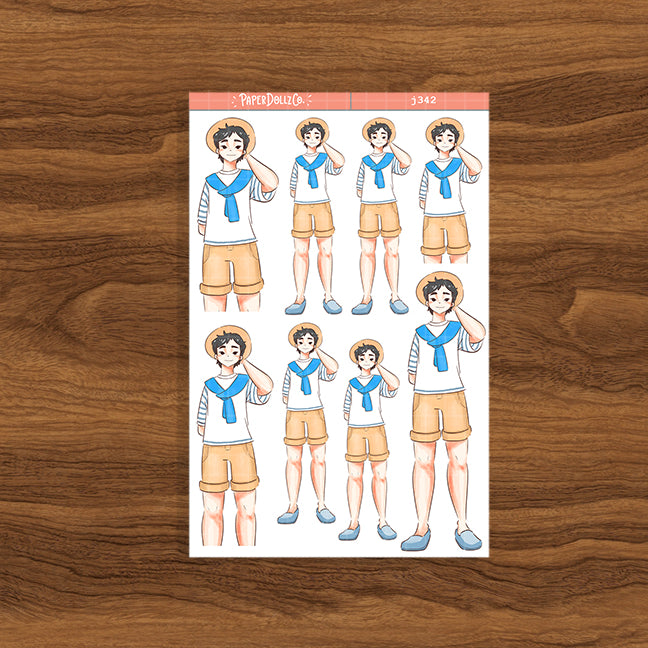 Travel Guy | Crush Confessions | Paperdollzco Planner Stickers | J342