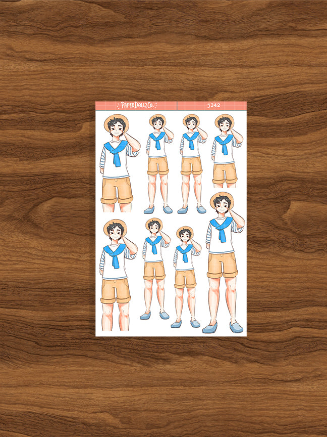 Travel Guy | Crush Confessions | Paperdollzco Planner Stickers | J342