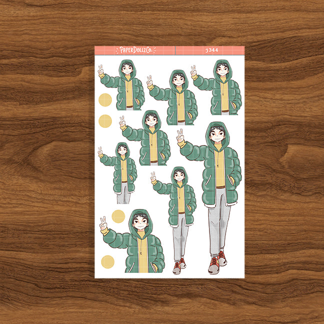 Clingy Guy | Crush Confessions | Paperdollzco Planner Stickers | J344