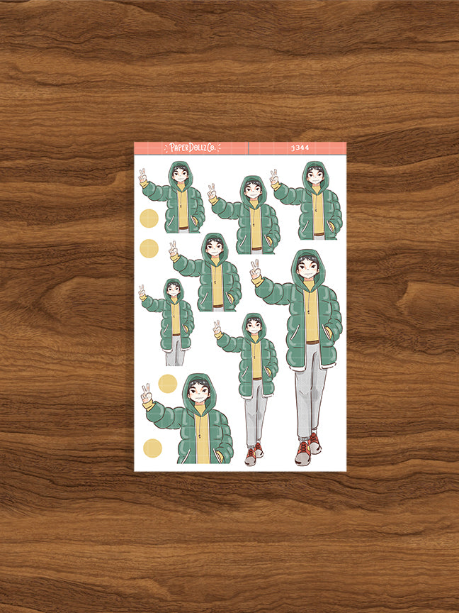 Clingy Guy | Crush Confessions | Paperdollzco Planner Stickers | J344