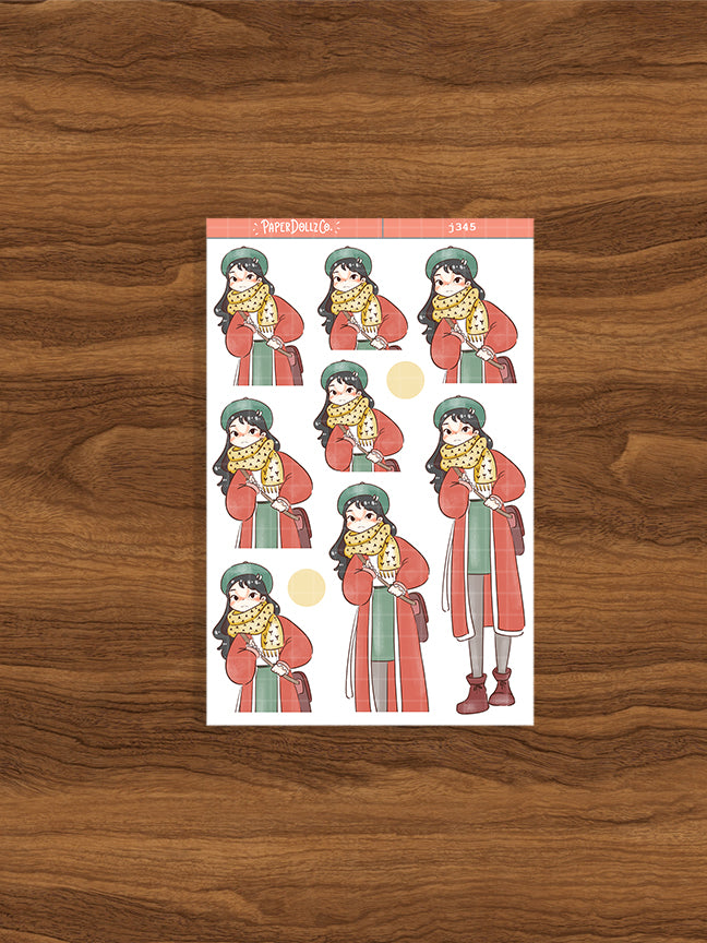 Clingy Girl | Story of Us | Paperdollzco Planner Stickers | J345