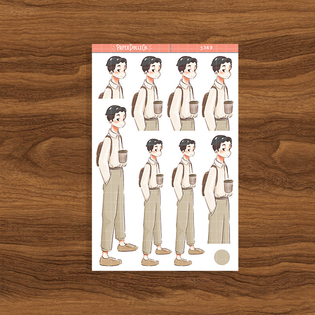 Office Guy | Crush Confessions | Paperdollzco Planner Stickers | J349