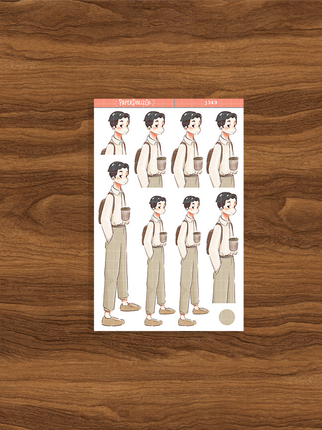 Office Guy | Crush Confessions | Paperdollzco Planner Stickers | J349