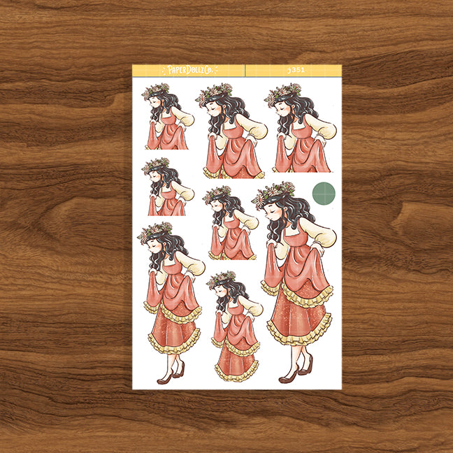 Artist The Pretty Petal Paperdollzco Planner Stickers | J351
