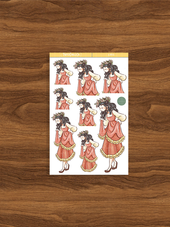 Artist The Pretty Petal Paperdollzco Planner Stickers | J351