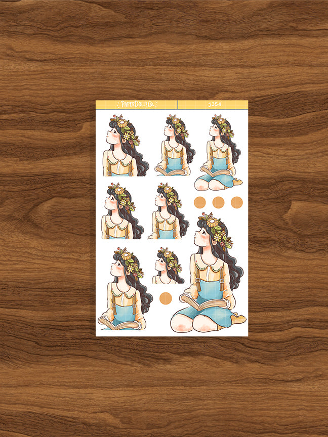 Retro The Pretty Petal Paperdollzco Planner Stickers | J354