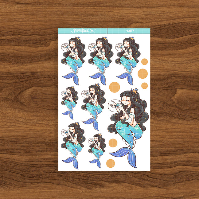 Zoophilist The Modern Mermaids Paperdollzco Planner Stickers | J357