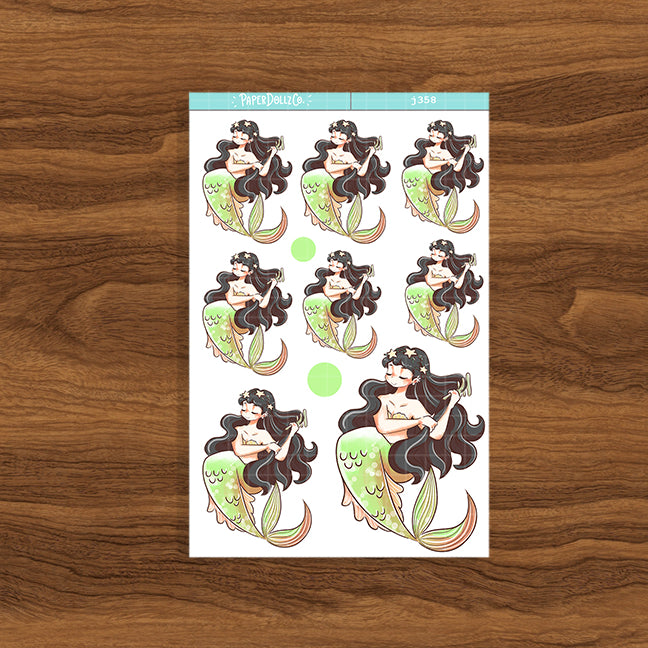 Stylish The Modern Mermaids Paperdollzco Planner Stickers | J358