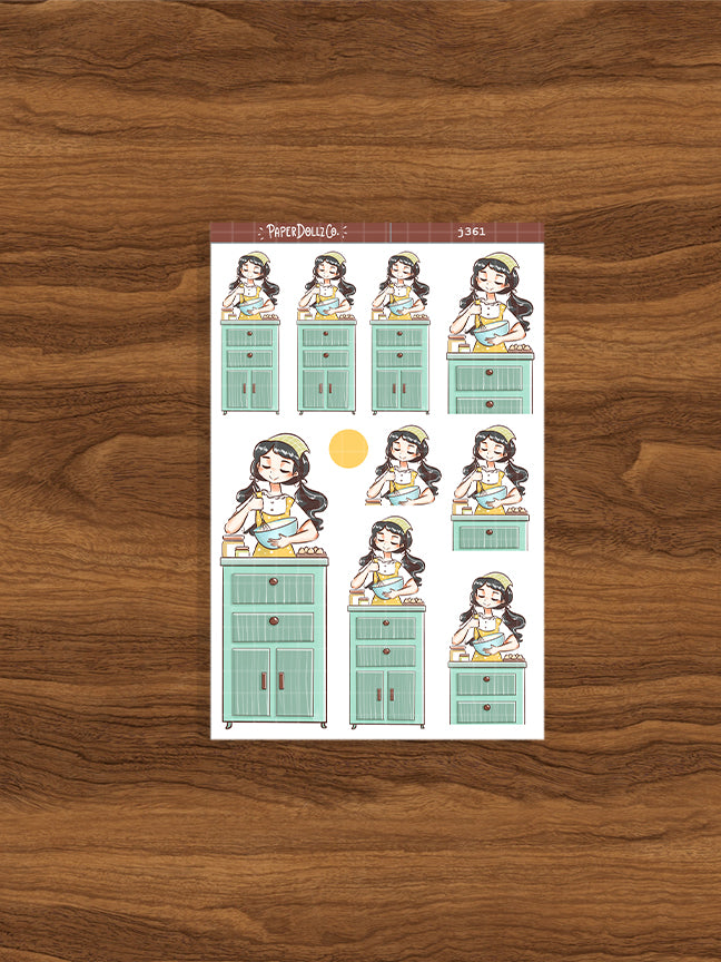 Cooking Home Buddy Paperdollzco Planner Stickers | J361