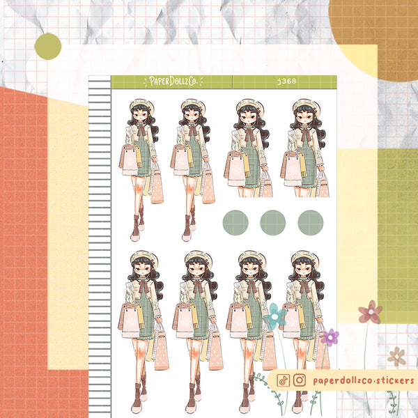 Shopping Love Yourself Paperdollzco Planner Stickers | J368